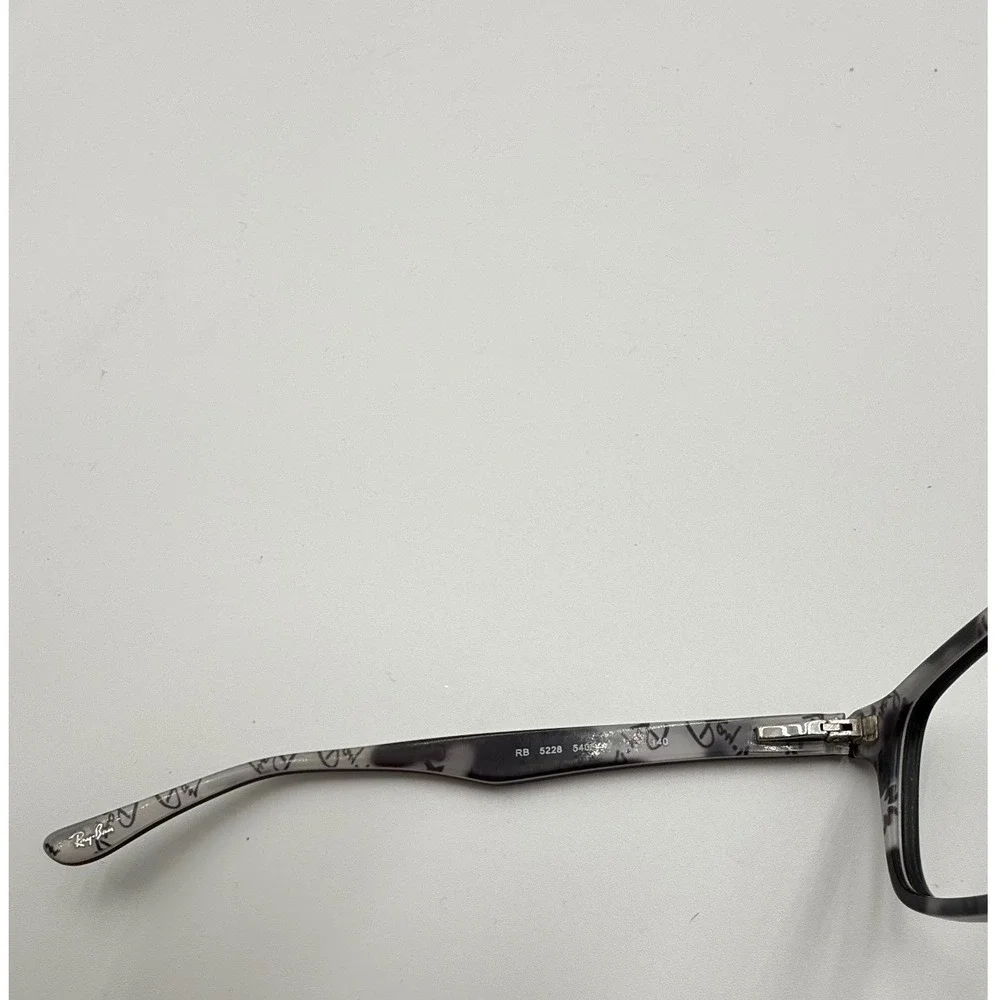 Ray-Ban RB 5228 5405 Eyeglasses Frames Matte Black Grey Script Logo‎ 53-17-140